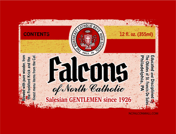 FALCONS of North Catholic Beer Label Tee 2022